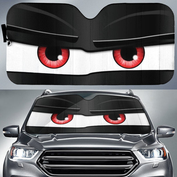 Suspicious Car Eyes Sun Shade Custom Funny Car Accessories
