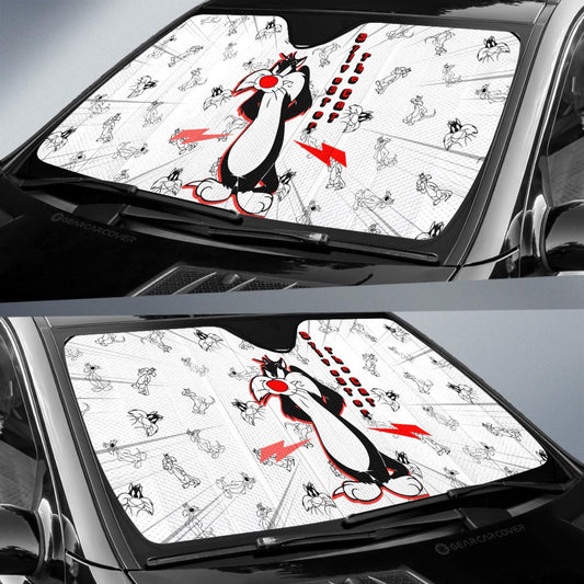 Sylvester the Cat Car Sunshade Custom Cartoon Car Accessories - Gearcarcover - 2