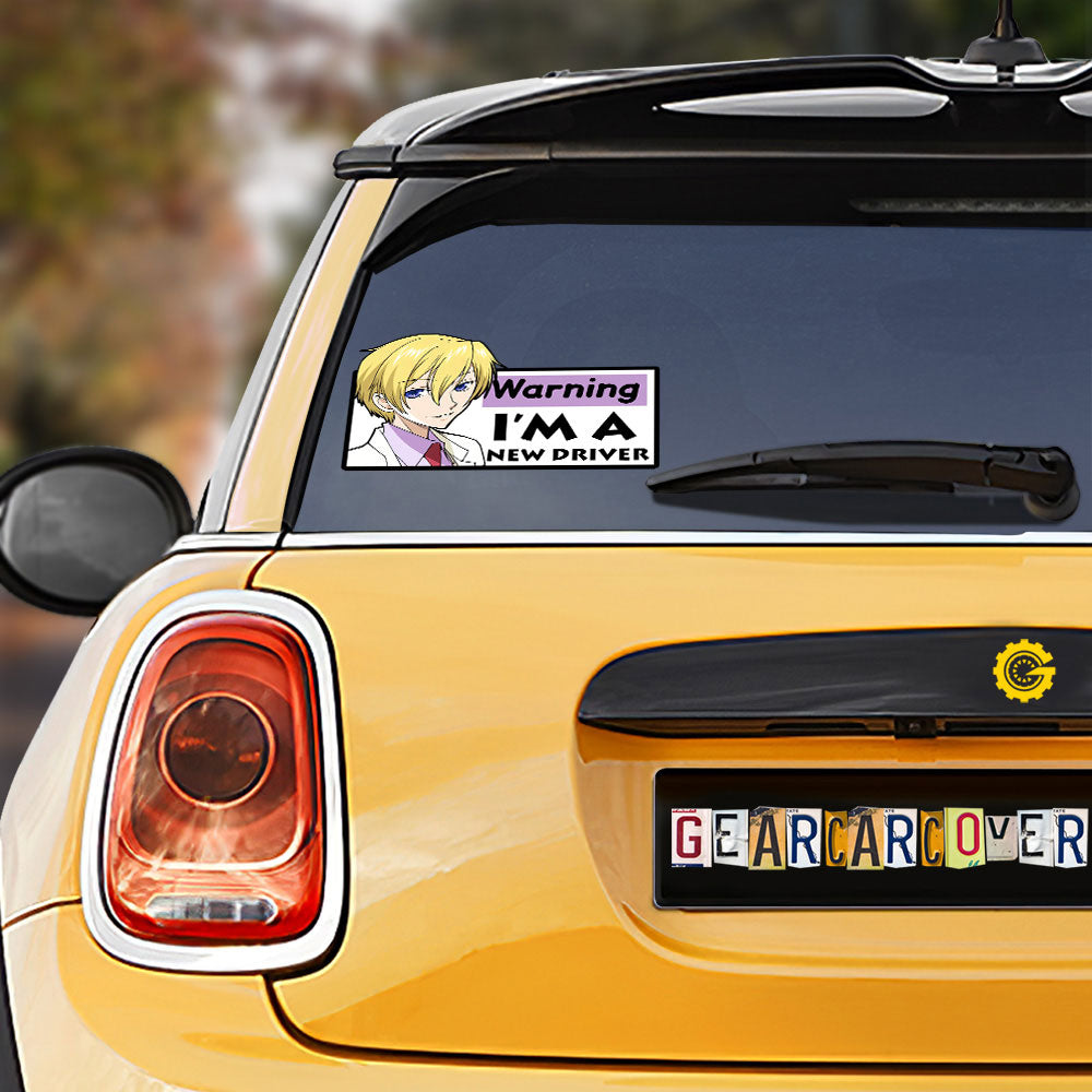 Tamaki Suoh Warning New Driver Car Sticker Custom Car Accessories - Gearcarcover - 1