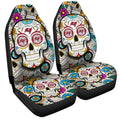 Tampa Bay Buccaneers Car Seat Covers Custom Sugar Skull Car Accessories - Gearcarcover - 3