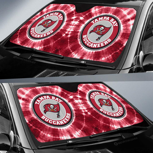 Tampa Bay Buccaneers Car Sunshade Custom Tie Dye Car Accessories - Gearcarcover - 2