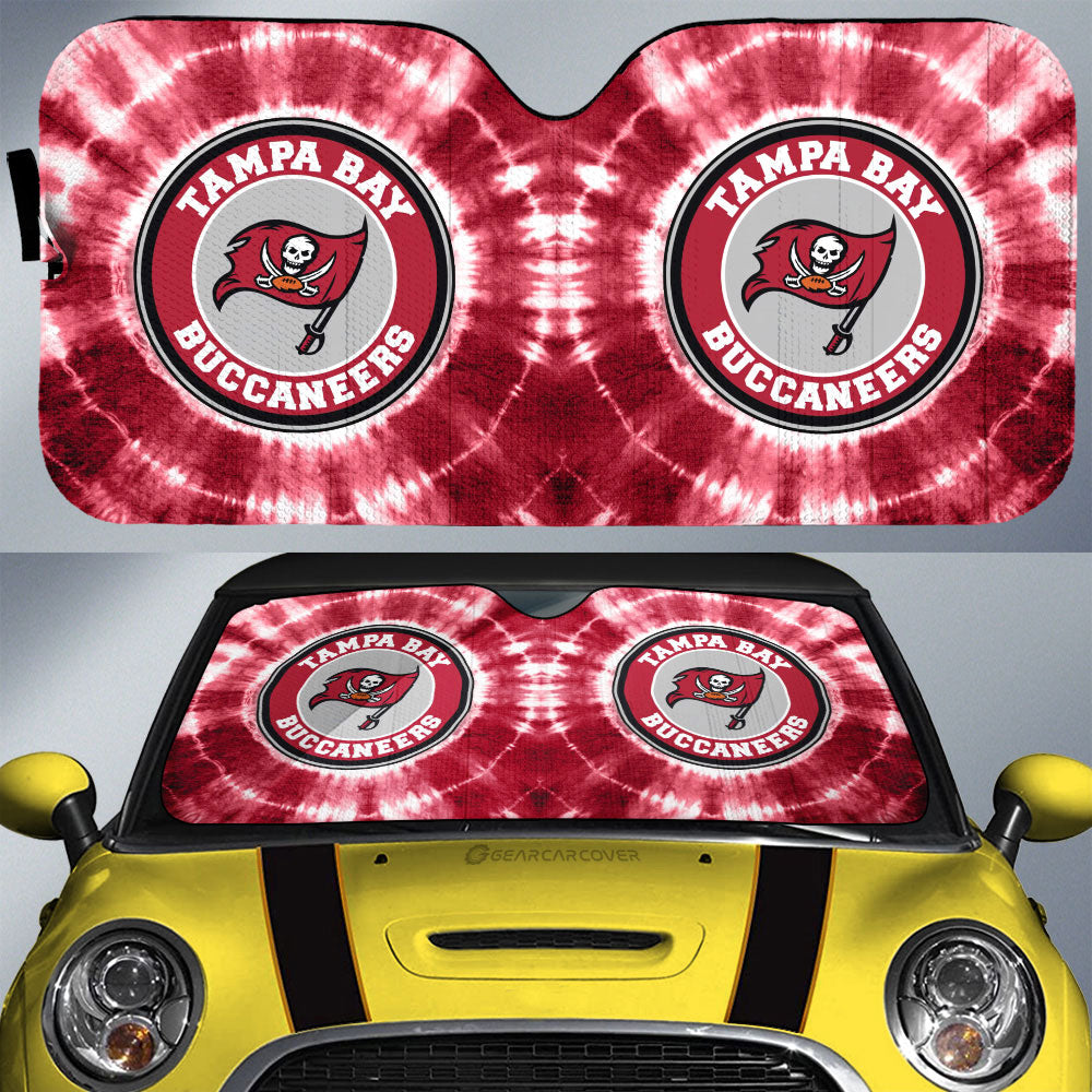 Tampa Bay Buccaneers Car Sunshade Custom Tie Dye Car Accessories - Gearcarcover - 1