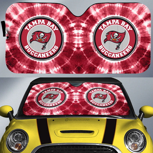 Tampa Bay Buccaneers Car Sunshade Custom Tie Dye Car Accessories - Gearcarcover - 1