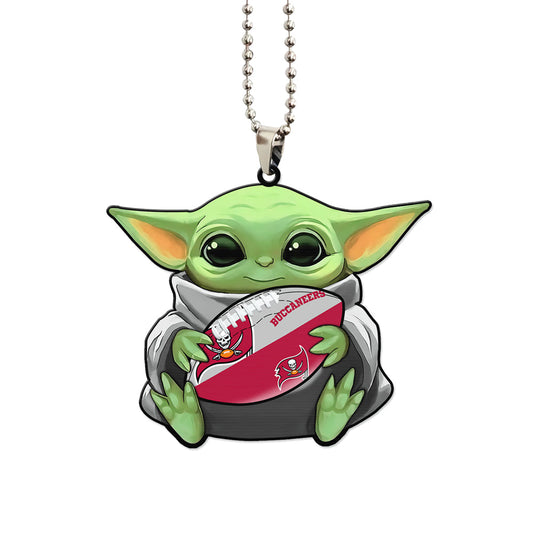 Tampa Bay Buccaneers Ornament Baby Yoda Car Accessories - Gearcarcover - 1