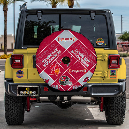 Tampa Bay Buccaneers Spare Tire Covers Camera Hole Sporty Team Collection - Gearcarcover - 2