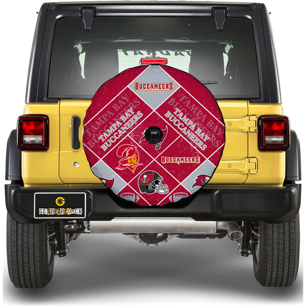 Tampa Bay Buccaneers Spare Tire Covers Camera Hole Sporty Team Collection - Gearcarcover - 1