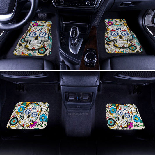 Tampa Bay Lightning Car Floor Mats Custom Sugar Skull Car Accessories - Gearcarcover - 2