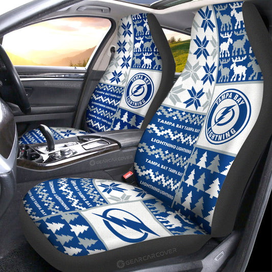 Tampa Bay Lightning Car Seat Covers Custom Ugly Style Car Accessories - Gearcarcover - 1