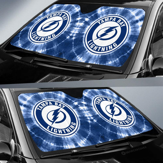 Tampa Bay Lightning Car Sunshade Custom Tie Dye Car Accessories - Gearcarcover - 2