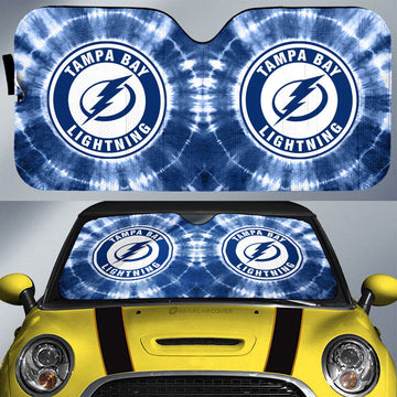 Tampa Bay Lightning Car Sunshade Custom Tie Dye Car Accessories - Gearcarcover - 1