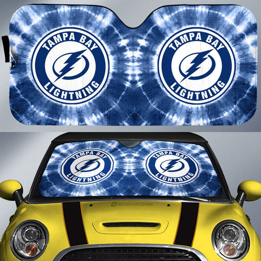 Tampa Bay Lightning Car Sunshade Custom Tie Dye Car Accessories - Gearcarcover - 1