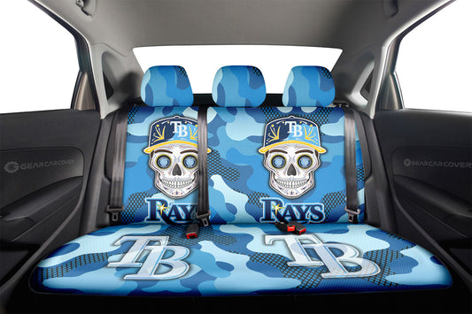 Tampa Bay Rays Car Back Seat Covers Skull Theme Collection - Gearcarcover - 2