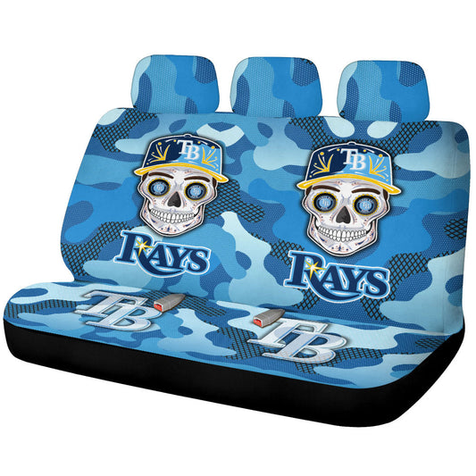 Tampa Bay Rays Car Back Seat Covers Skull Theme Collection - Gearcarcover - 1