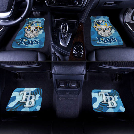 Tampa Bay Rays Car Floor Mats Skull Theme Collection - Gearcarcover - 2