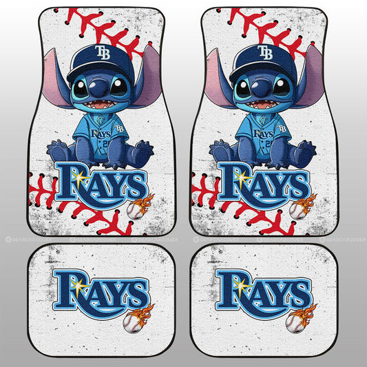 Tampa Bay Rays Car Floor Mats Stitch Theme Collection - Gearcarcover - 1