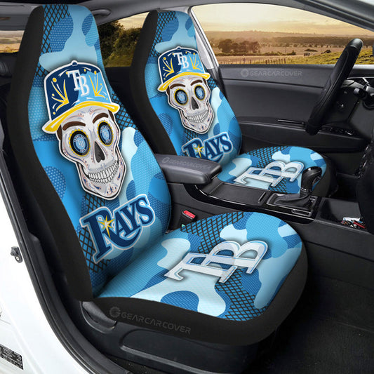 Tampa Bay Rays Car Seat Covers Skull Theme Collection - Gearcarcover - 2