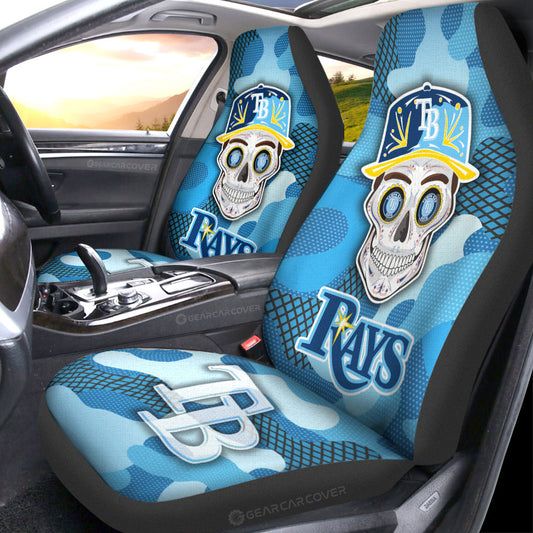 Tampa Bay Rays Car Seat Covers Skull Theme Collection - Gearcarcover - 1