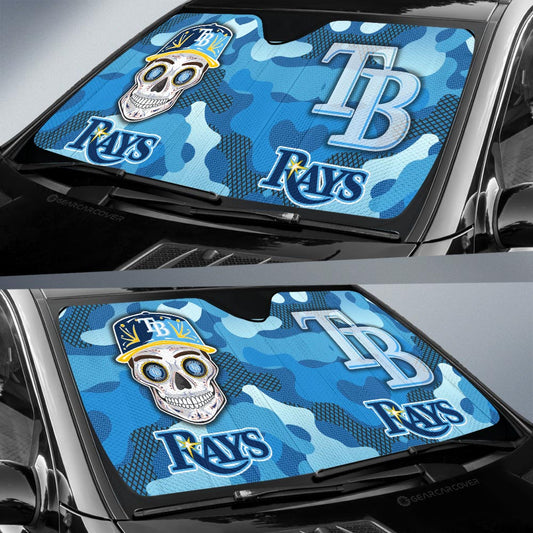 Tampa Bay Rays Car Sunshade Skull Theme Collection - Gearcarcover - 2
