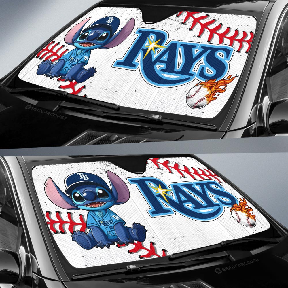 Tampa Bay Rays Car Sunshade Stitch Theme Collection - Gearcarcover - 2