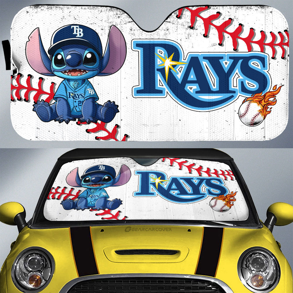 Tampa Bay Rays Car Sunshade Stitch Theme Collection - Gearcarcover - 1