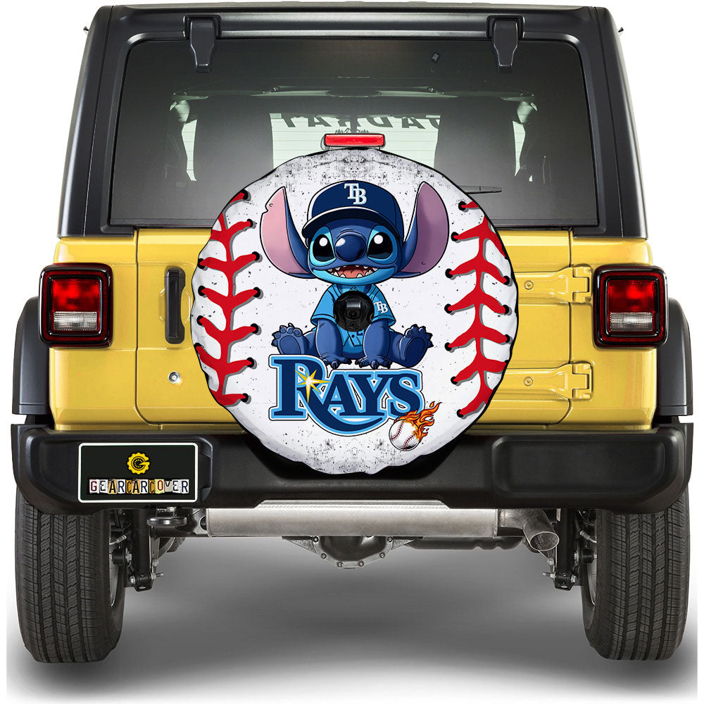 Tampa Bay Rays Spare Tire Covers Camera Hole Stitch Theme Collection - Gearcarcover - 1