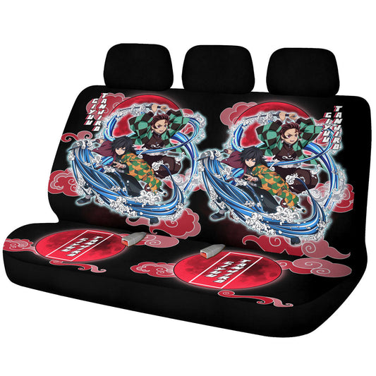 Tanjiro And Giyuu Car Back Seat Covers Custom For Fans - Gearcarcover - 1