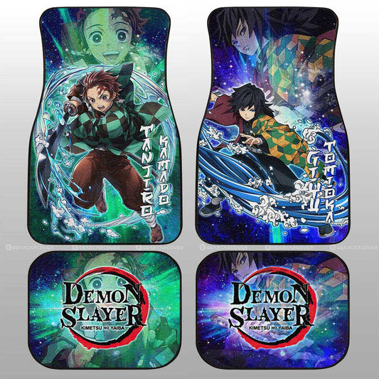 Tanjiro And Giyuu Car Floor Mats Custom Characters Car Accessories - Gearcarcover - 1