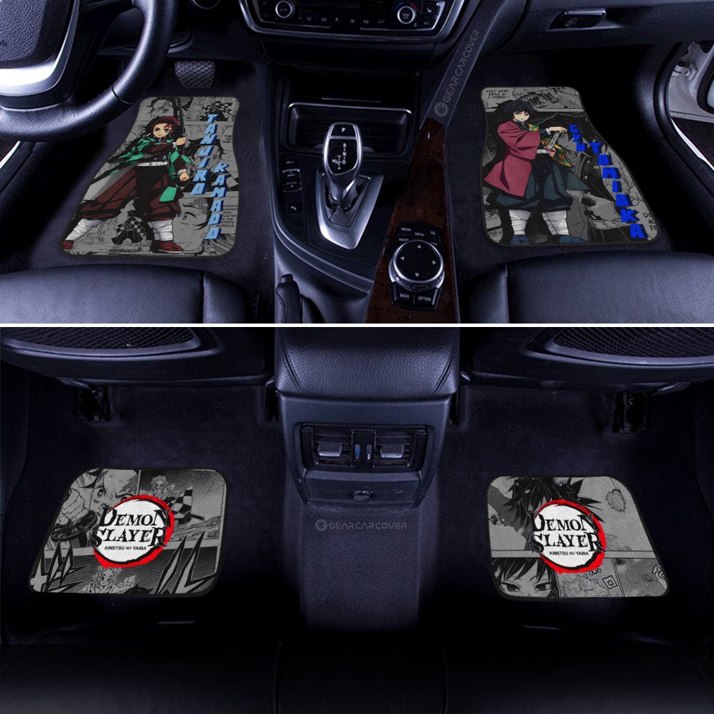 Tanjiro And Giyuu Car Floor Mats Custom Mix Mangas - Gearcarcover - 3