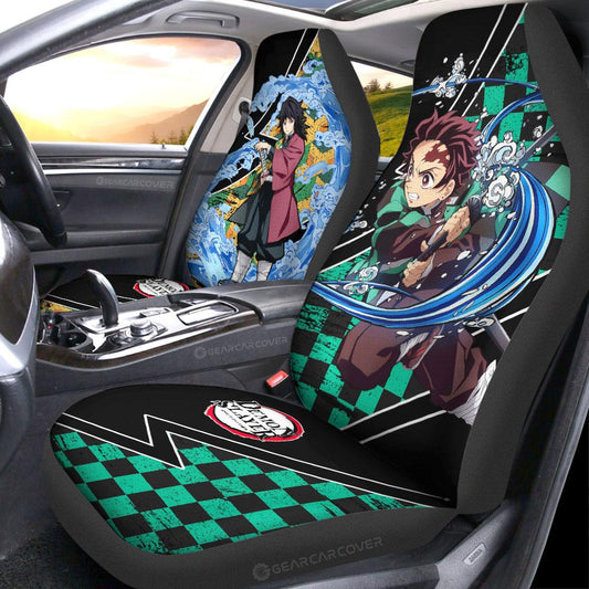 Tanjiro And Giyuu Car Seat Covers Custom Car Accessories - Gearcarcover - 2
