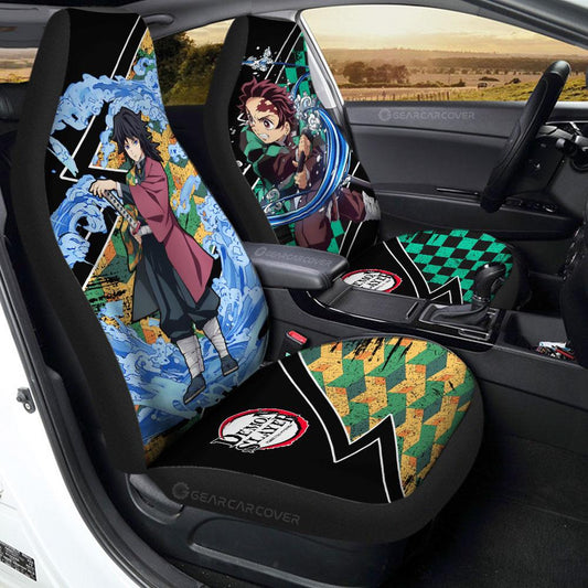 Tanjiro And Giyuu Car Seat Covers Custom Car Accessories - Gearcarcover - 1