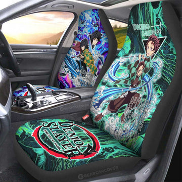 Tanjiro And Giyuu Car Seat Covers Custom Car Accessories - Gearcarcover - 1