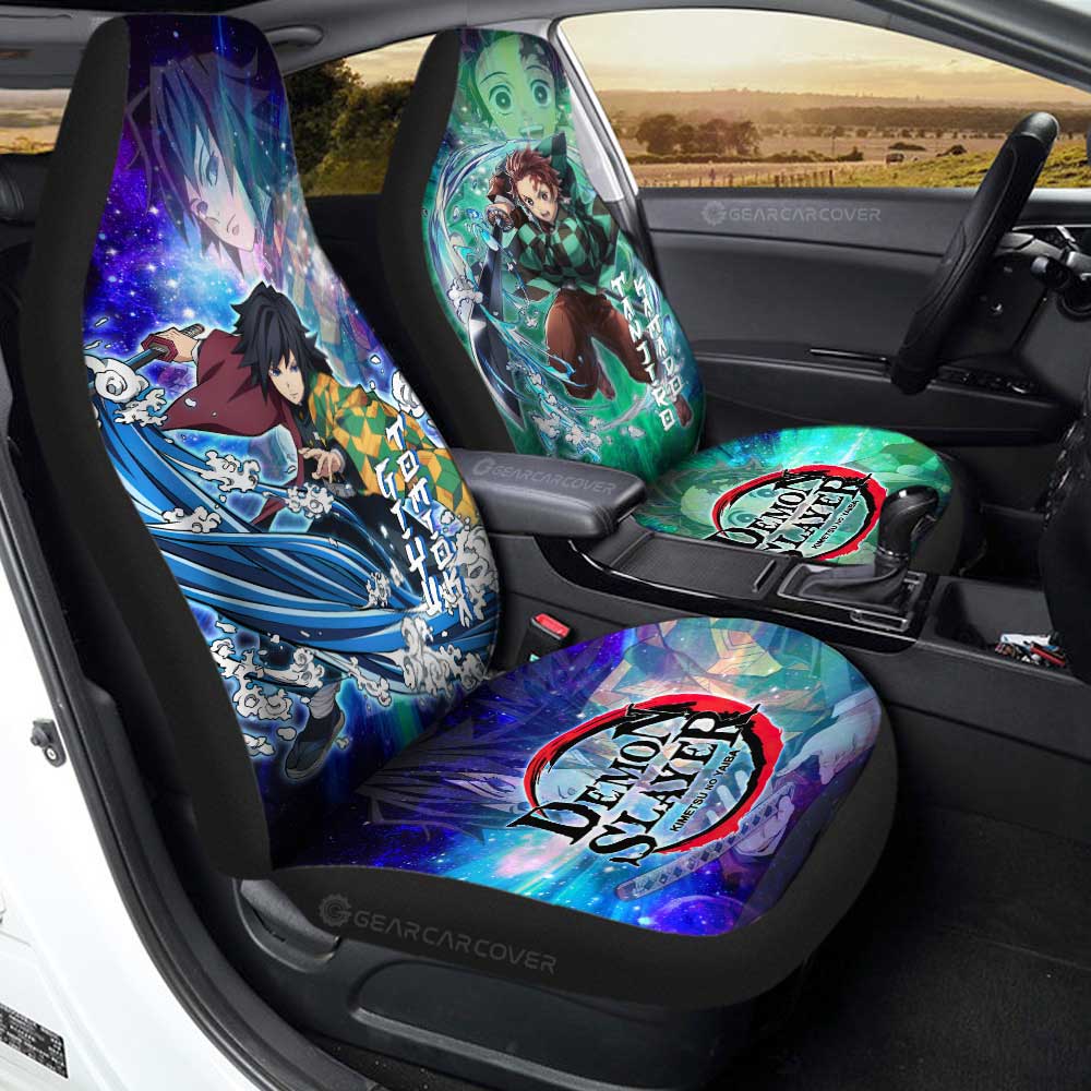 Tanjiro And Giyuu Car Seat Covers Custom Characters Car Accessories - Gearcarcover - 2