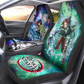 Tanjiro And Giyuu Car Seat Covers Custom Characters Car Accessories - Gearcarcover - 1