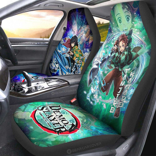 Tanjiro And Giyuu Car Seat Covers Custom Characters Car Accessories - Gearcarcover - 1