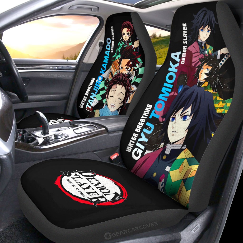 Tanjiro And Giyuu Car Seat Covers Custom - Gearcarcover - 2