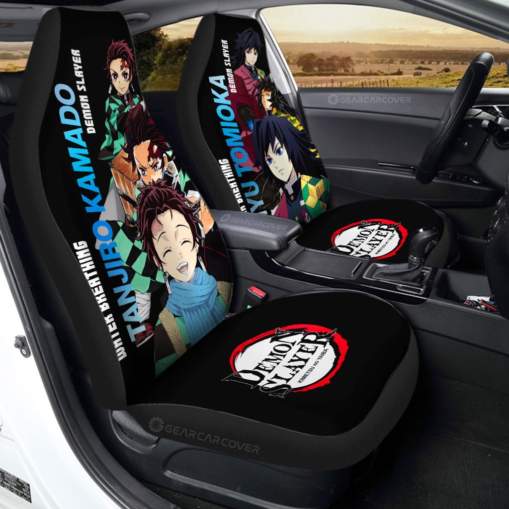 Tanjiro And Giyuu Car Seat Covers Custom - Gearcarcover - 1