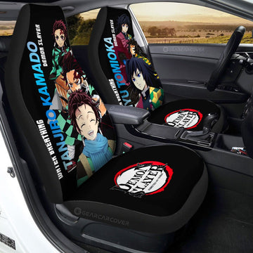 Tanjiro And Giyuu Car Seat Covers Custom - Gearcarcover - 1