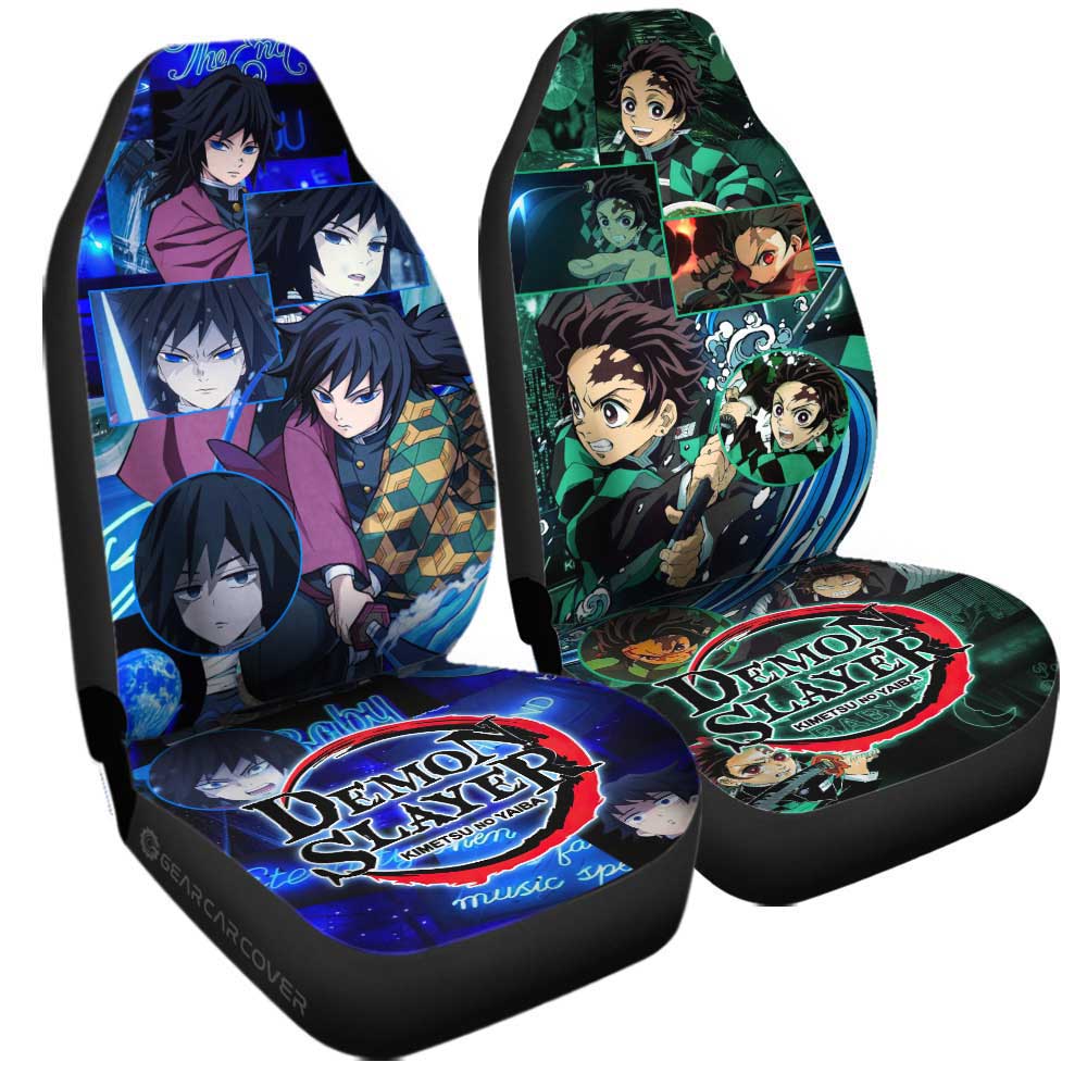 Tanjiro And Giyuu Car Seat Covers Custom - Gearcarcover - 3