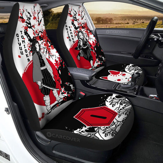 Tanjiro And Giyuu Car Seat Covers Custom Japan Style Car Interior Accessories - Gearcarcover - 1