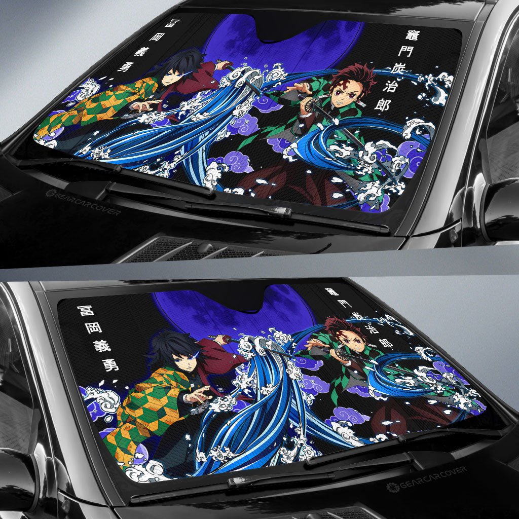 Tanjiro And Giyuu Car Sunshade Custom Car Accessories - Gearcarcover - 2