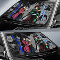 Tanjiro And Giyuu Car Sunshade Custom Mix Mangas - Gearcarcover - 2