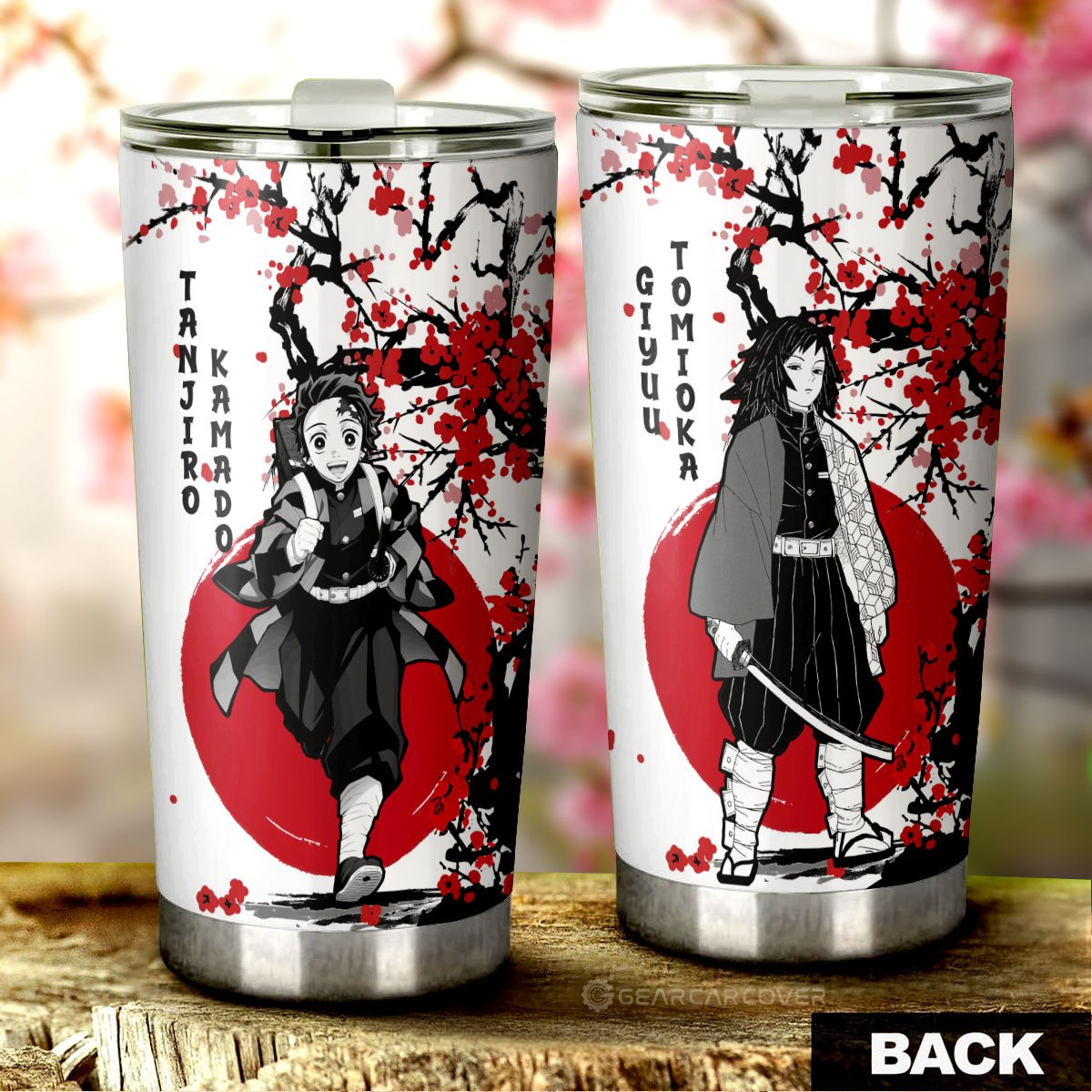 Tanjiro And Giyuu Tumbler Cup Custom Japan Style Car Interior Accessories - Gearcarcover - 1