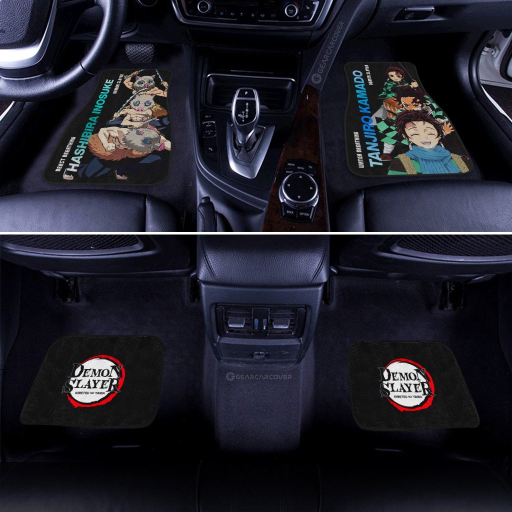 Tanjiro And Inosuke Car Floor Mats Custom - Gearcarcover - 3