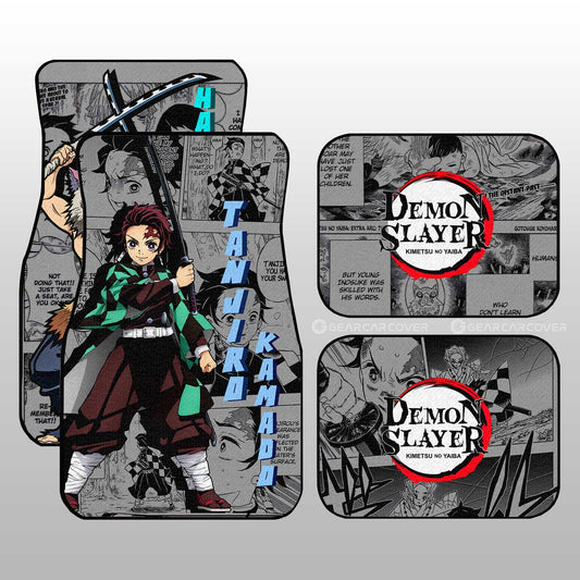 Tanjiro And Inosuke Car Floor Mats Custom Mix Mangas - Gearcarcover - 2
