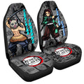 Tanjiro And Inosuke Car Seat Covers Custom Mix Mangas - Gearcarcover - 3