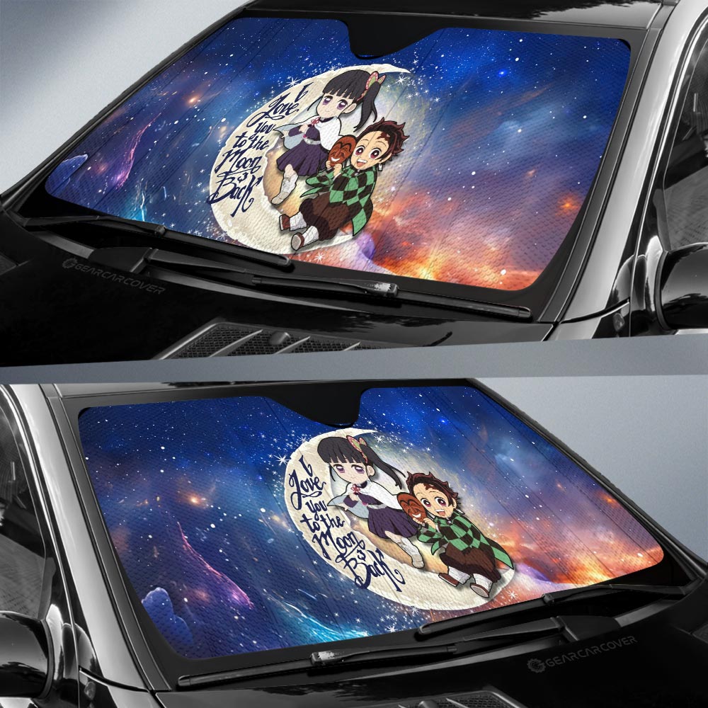 Tanjiro And Kanao Car Sunshade Custom Car Accessories - Gearcarcover - 2