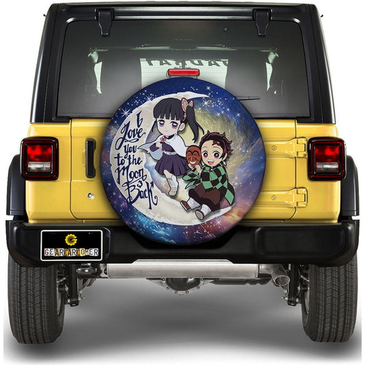 Tanjiro And Kanao Spare Tire Covers Custom Car Accessories - Gearcarcover - 1