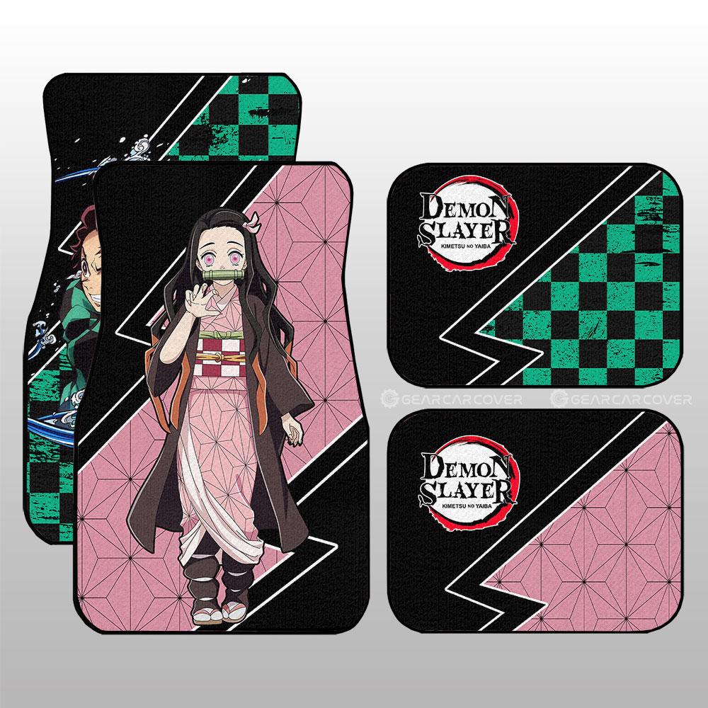 Tanjiro And Nezuko Car Floor Mats Custom Anime Demon Slayer Car Accessories - Gearcarcover - 2