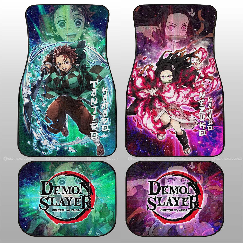 Tanjiro And Nezuko Car Floor Mats Custom Characters Car Accessories - Gearcarcover - 1