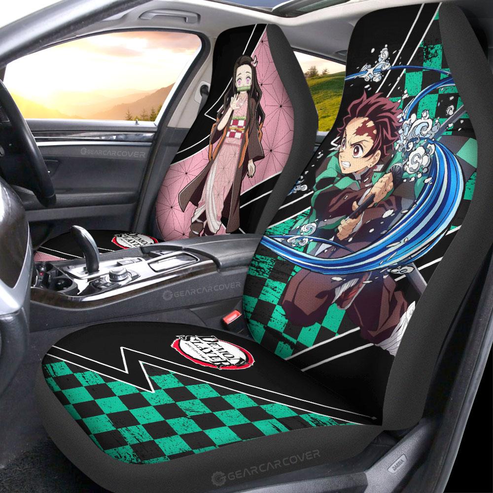 Tanjiro And Nezuko Car Seat Covers Custom Car Accessories - Gearcarcover - 3